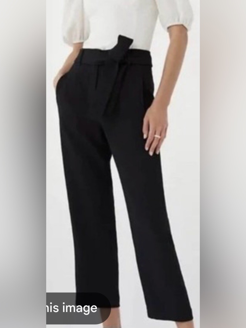 Wilfred Black Tie-Front Trousers